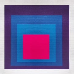 1970s Stunning Josef Albers "Homage to The Square" Lithograph by Guggenheim.