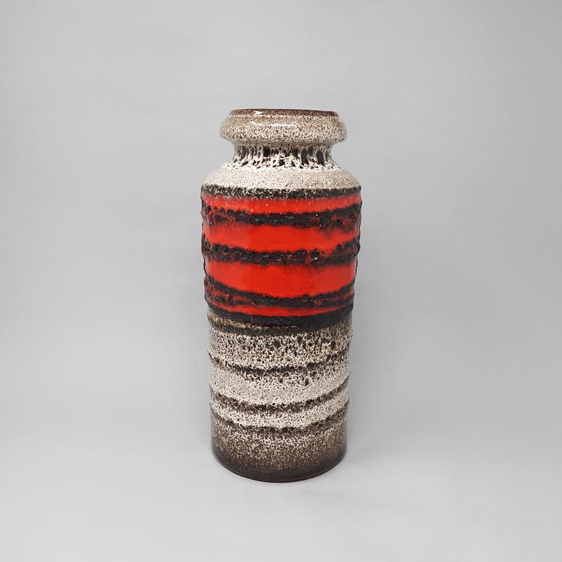 Space Age 1970s Stunning Original Big Scheurich Lava Vase For Sale