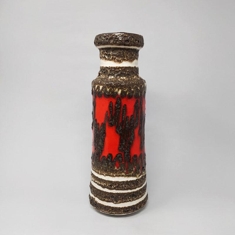 1970er Jahre Atemberaubende Original Big Scheurich Lava Vase (Space Age) im Angebot