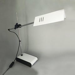 Vintage White Table Lamp by Veneta Lumi, Mid-Century Modern, Italy