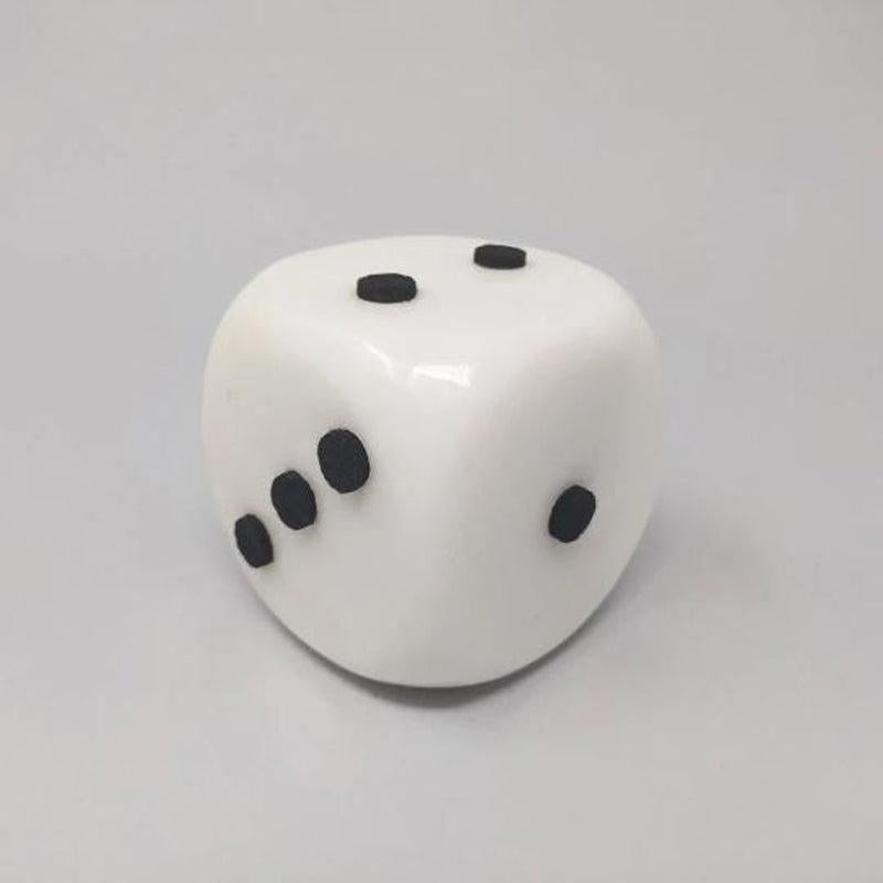 Late 20th Century 1970s Stunning Pair of Big Italian Marble Dices, Made in Italy For Sale