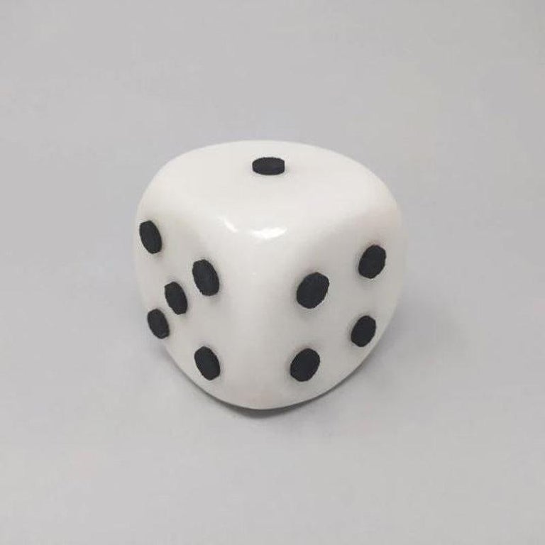 1970s Stunning Pair of Big Italian Marble Dices, Made in Italy For Sale