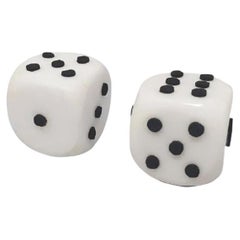 1970s Stunning Pair of Big Italian Marble Dices, Made in Italy