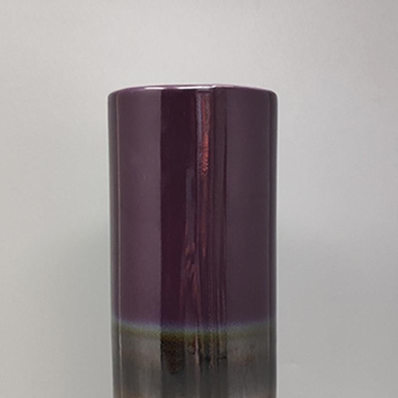1970s Stunning Pair of Vases in Ceramic by F.lli Brambilla. Made in Italy For Sale 1