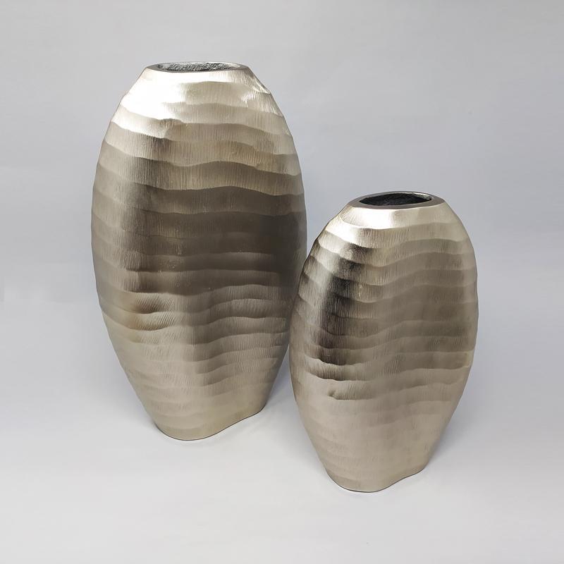 Space Age 1970s Stunning Pair of Vases in Ceramic, Made in Italy For Sale