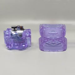 1970s Stunning Purple Smoking Set By Antonio Imperatore in Murano Glass.