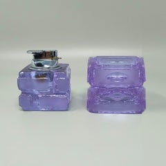 1970s Stunning Purple Smoking Set By Antonio Imperatore in Murano Glass.