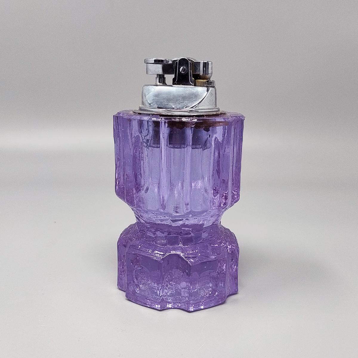 Impresionante juego de fumar morado de los años 70, de Antonio Imperatore, en cristal de Murano. Italiano en venta