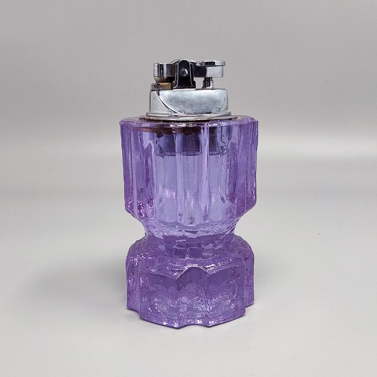 Impresionante juego de fumar morado de los años 70, de Antonio Imperatore, en cristal de Murano. en Excelente estado para la venta en Milano, IT