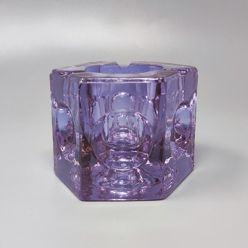 1970s Stunning Purple Smoking Set By Antonio Imperatore in Murano Glass For Sale 1