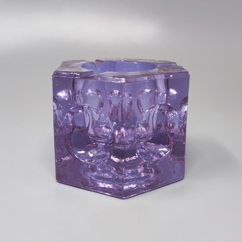 1970s Stunning Purple Smoking Set By Antonio Imperatore in Murano Glass For Sale 2