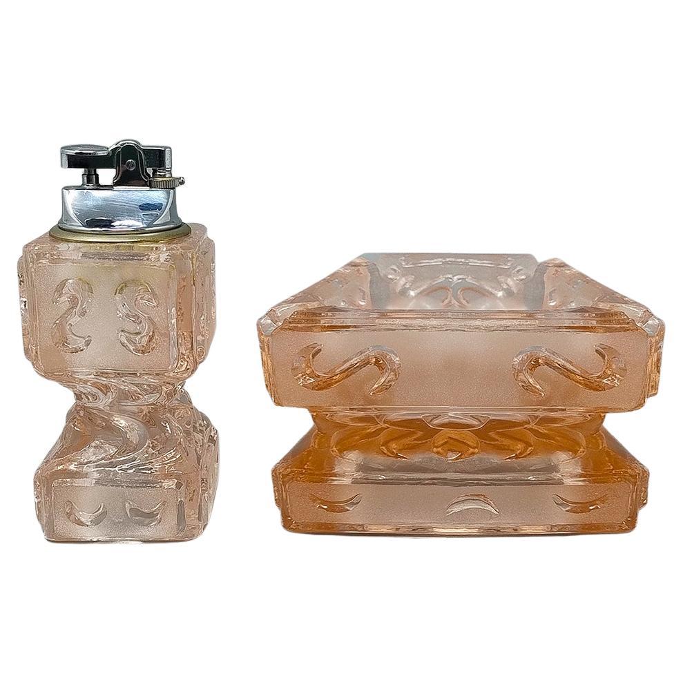 1970s Stunning Smoking Set By Antonio Imperatore in Murano Glass. For Sale