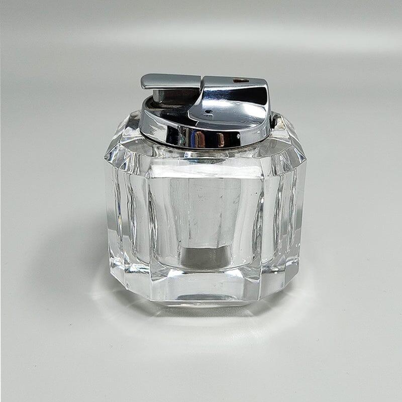 Late 20th Century 1970s Stunning Smoking Set in Crystal By Cristal D'Arques. Made in France.