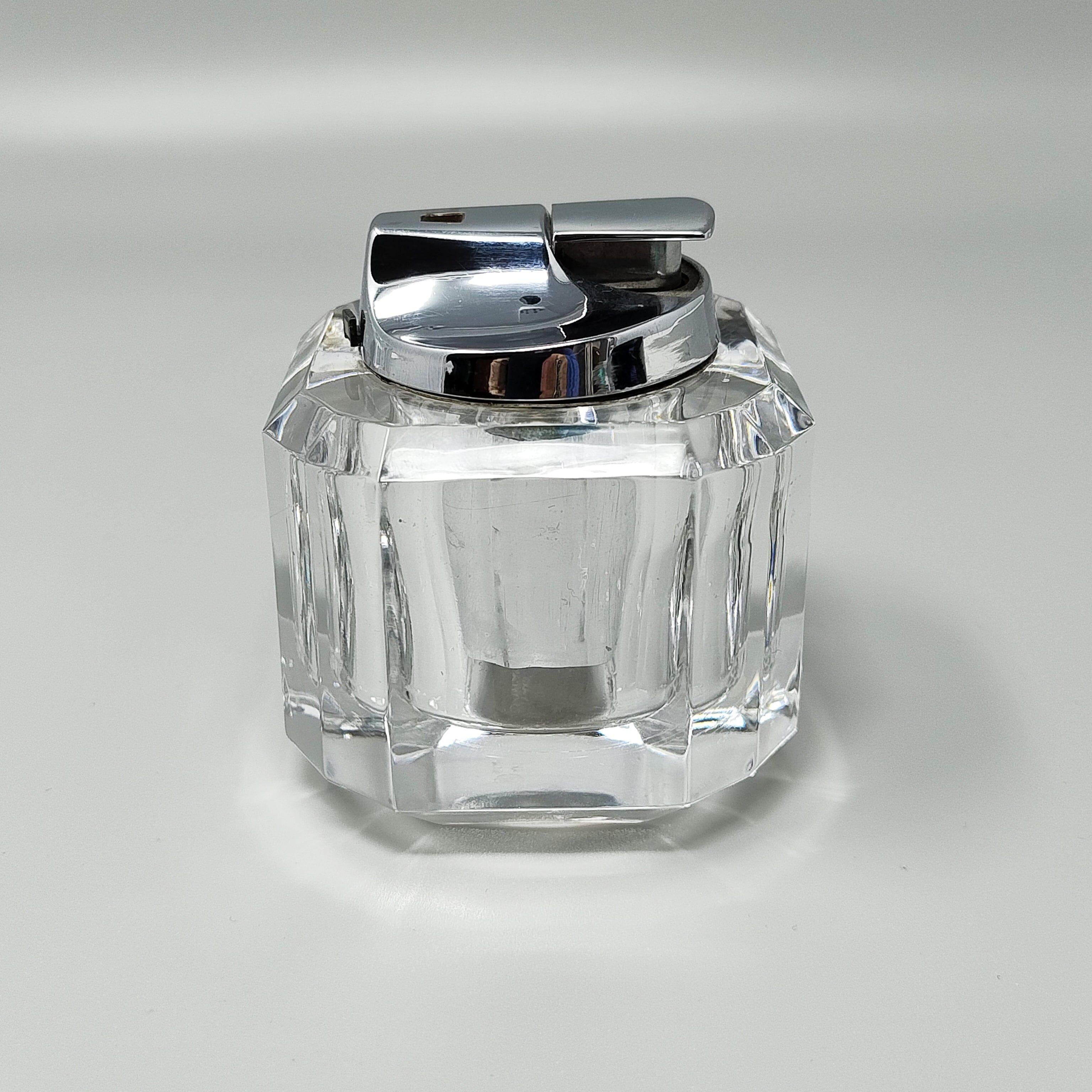 1970s Stunning Smoking Set in Crystal By Cristal D'Arques. Made in France. 1
