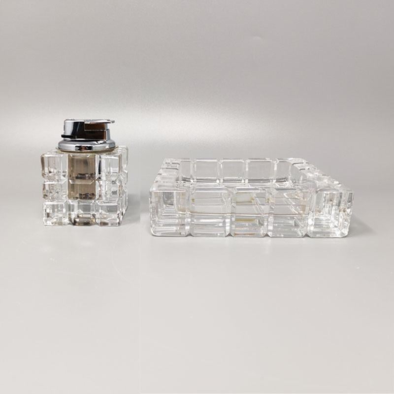 1970s Stunning smoking set in crystal by Kristall Krisla. Made in Italy.
The items are in very good condition. The table lighter works perfectly.
This smoking set is gorgeous
Dimensions:
Ashtray 5,51