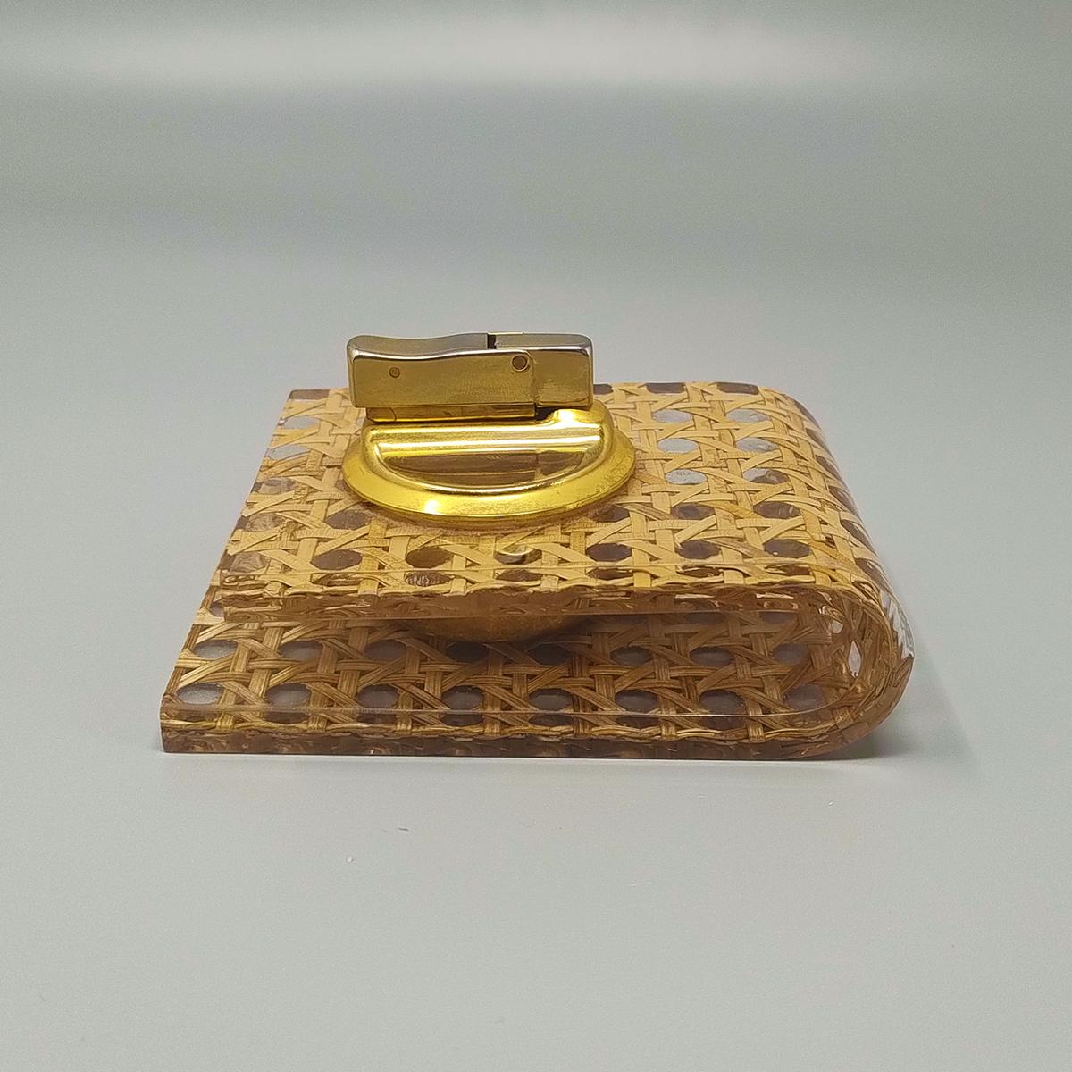 Italiano Set da fumo anni '70 in paglia di Vienna di Geolel. Prodotto in Italia in vendita