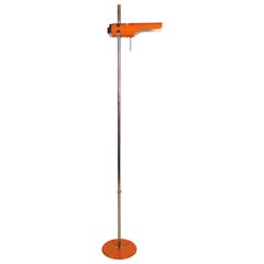 1970s Stunning Space Age Orange and Chrome Floor Lamp