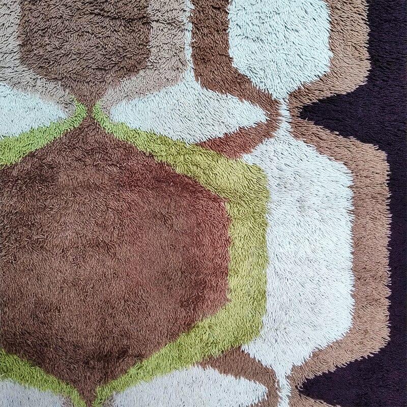 Fin du 20e siècle 1970s Stunning  Tapis A Space en laine. Fabriqué en Italie en vente
