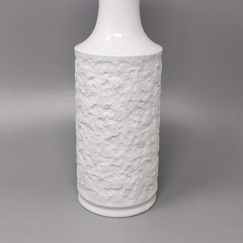Late 20th Century 1970s Stunning Space Age White Vase in Bavaria's Porcelain, Made in Germany For Sale