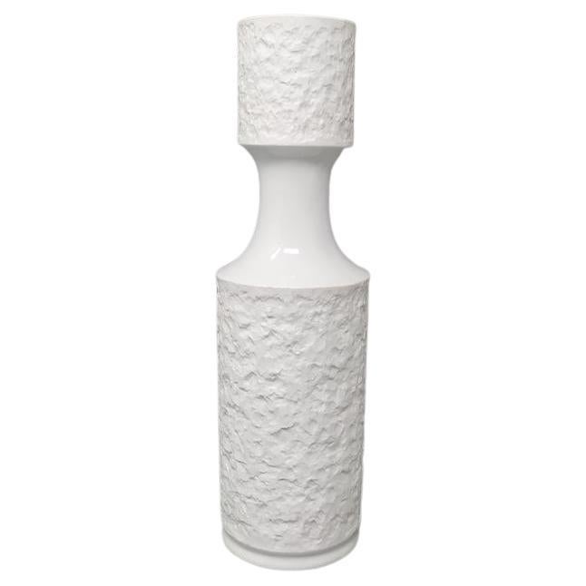 1970s Stunning Space Age White Vase in Bavaria's Porcelain, Made in Germany For Sale