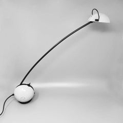 1970s Stunning White Table Lamp "Alina" by Valenti with Box, Made in Italy