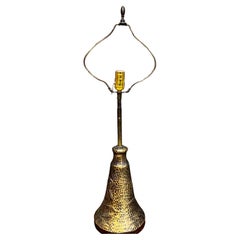 Vintage 1970s Style Arthur Court Art Nouveau Faux Bronze Table Lamp