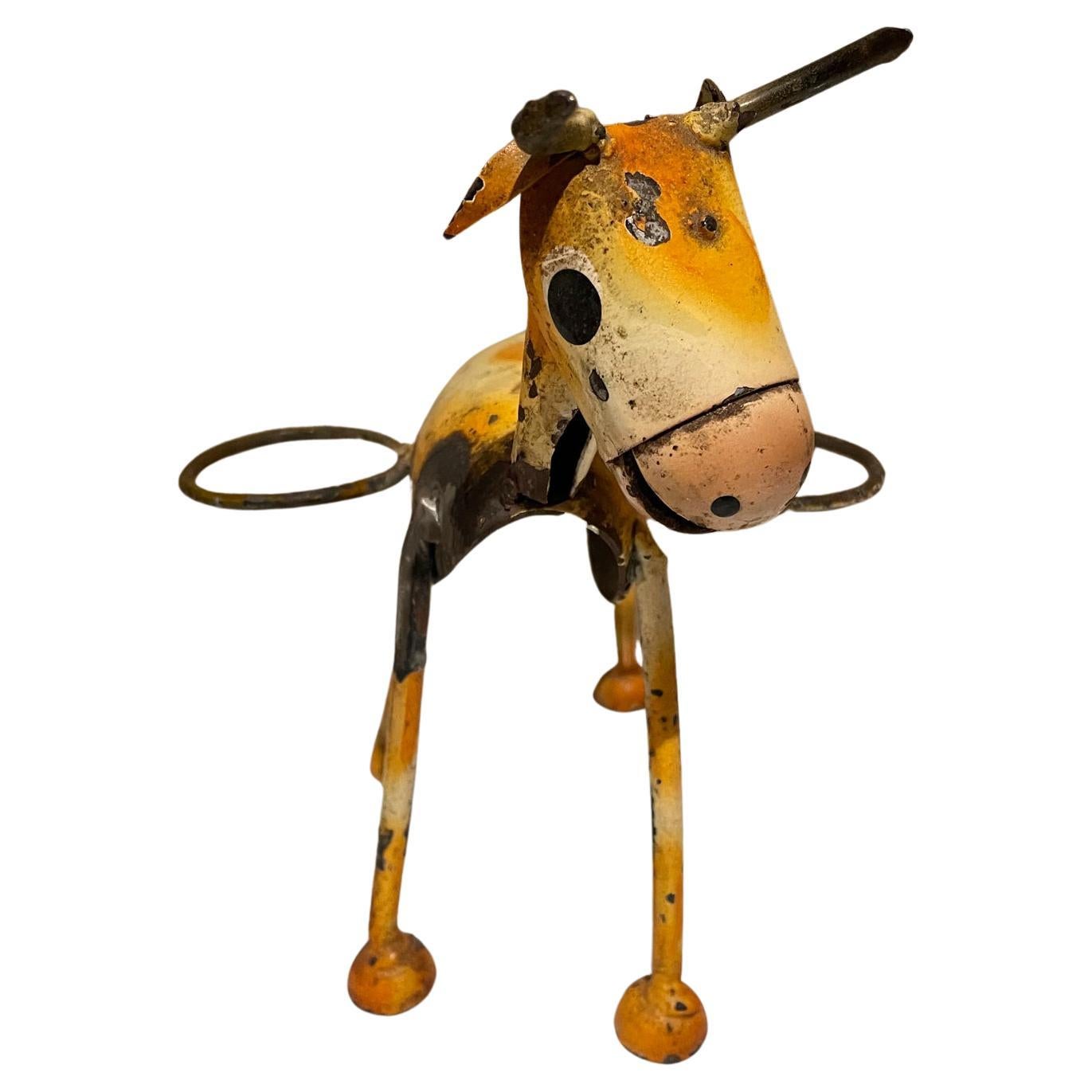 1970s Style Manuel Felguerez Modernist Yellow Donkey Valet Caddy Viva Mexico For Sale