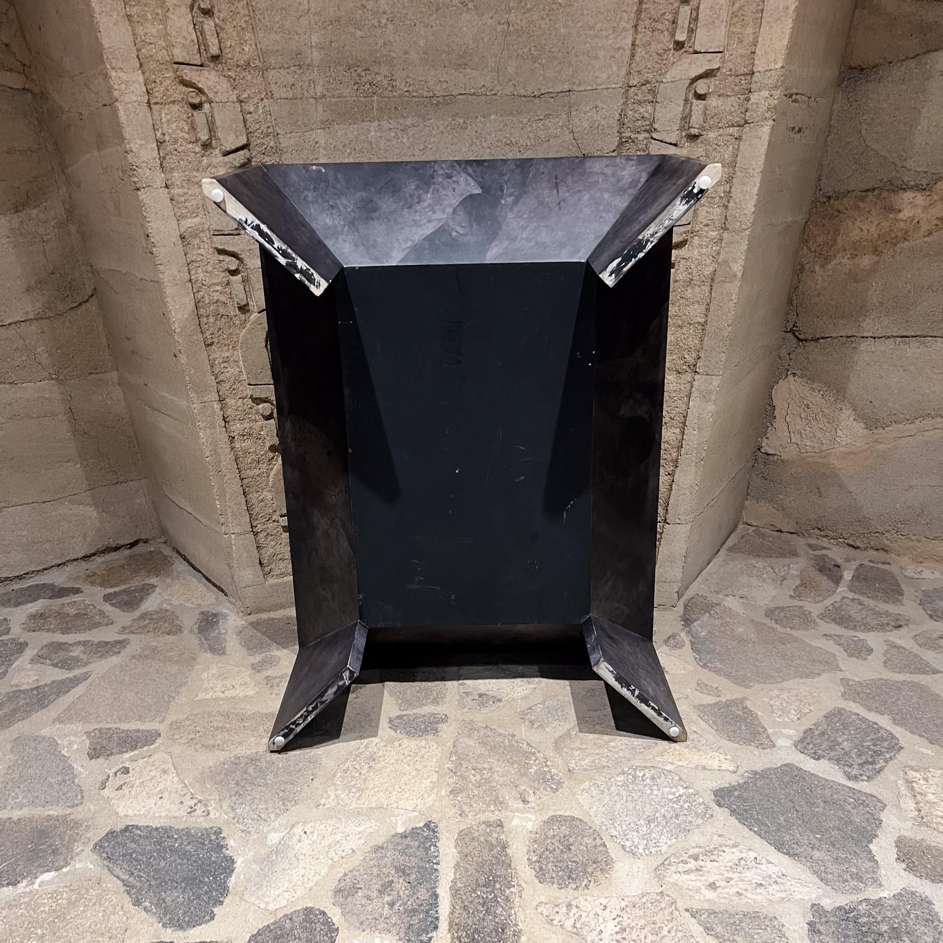 1970s Style of Karl Springer Gray Goatskin Coffee Table For Sale 3