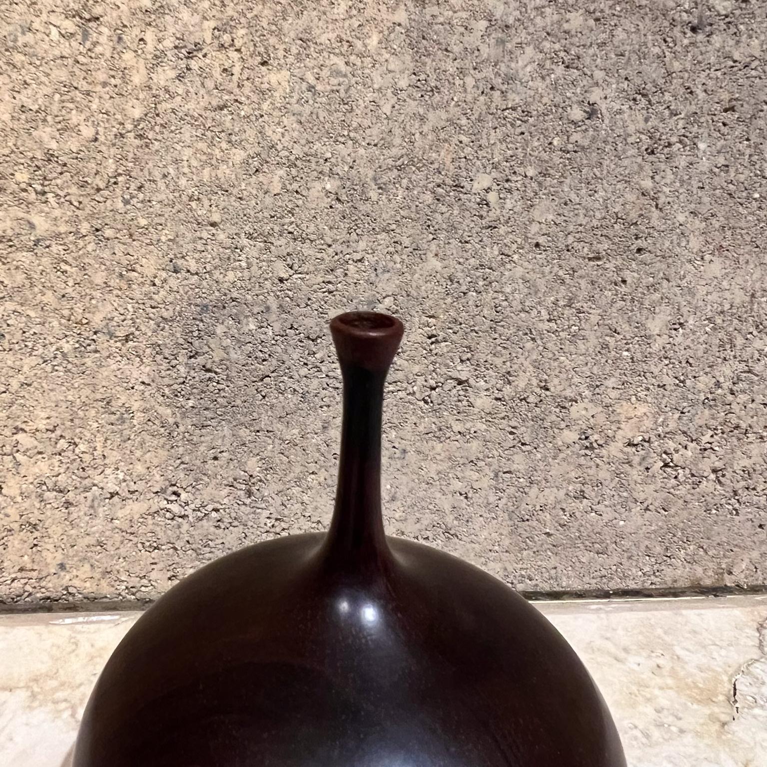 1970s Style of Rude Osolnik Exotic Turned Wood Vessel Weed Pot Vase For Sale 3