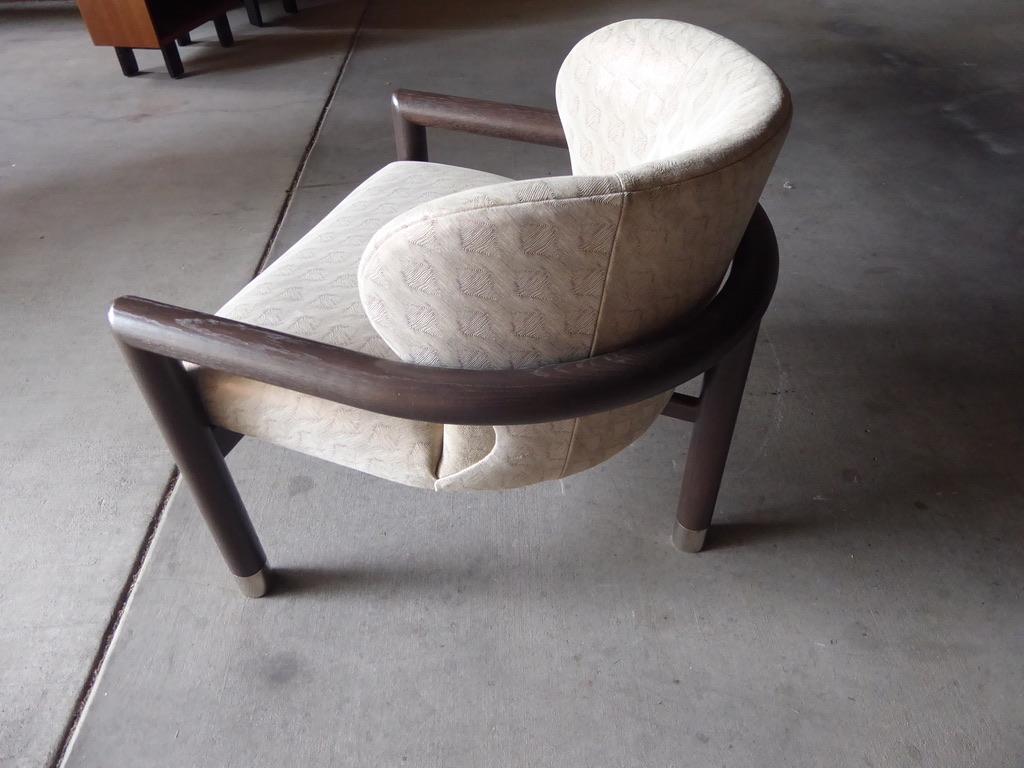 Metal 1970s Style Stained Oak Tripod Chair by Christopher Anthony Ltd. For Sale
