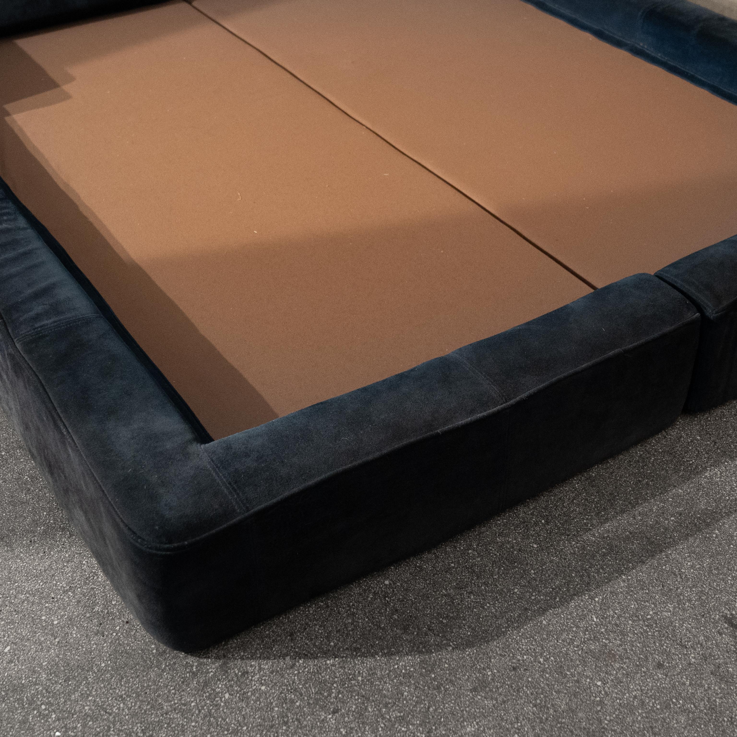 1970s Suede Bed Frame by Roche Bobois For Sale 6