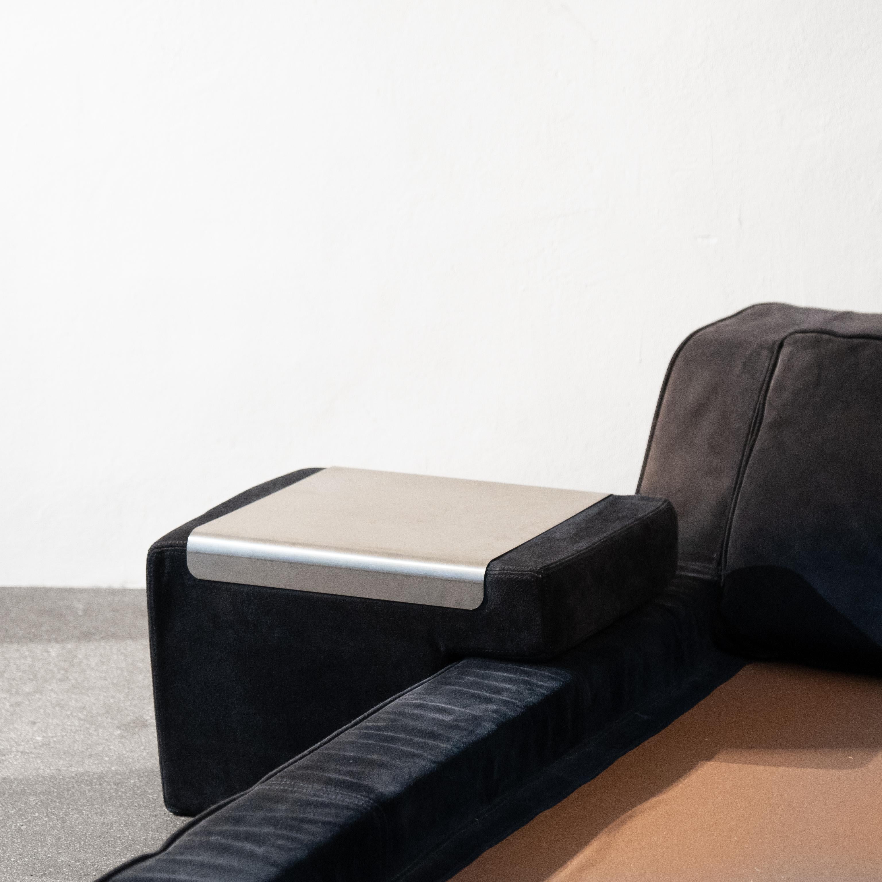 Late 20th Century 1970s Suede Bed Frame by Roche Bobois For Sale