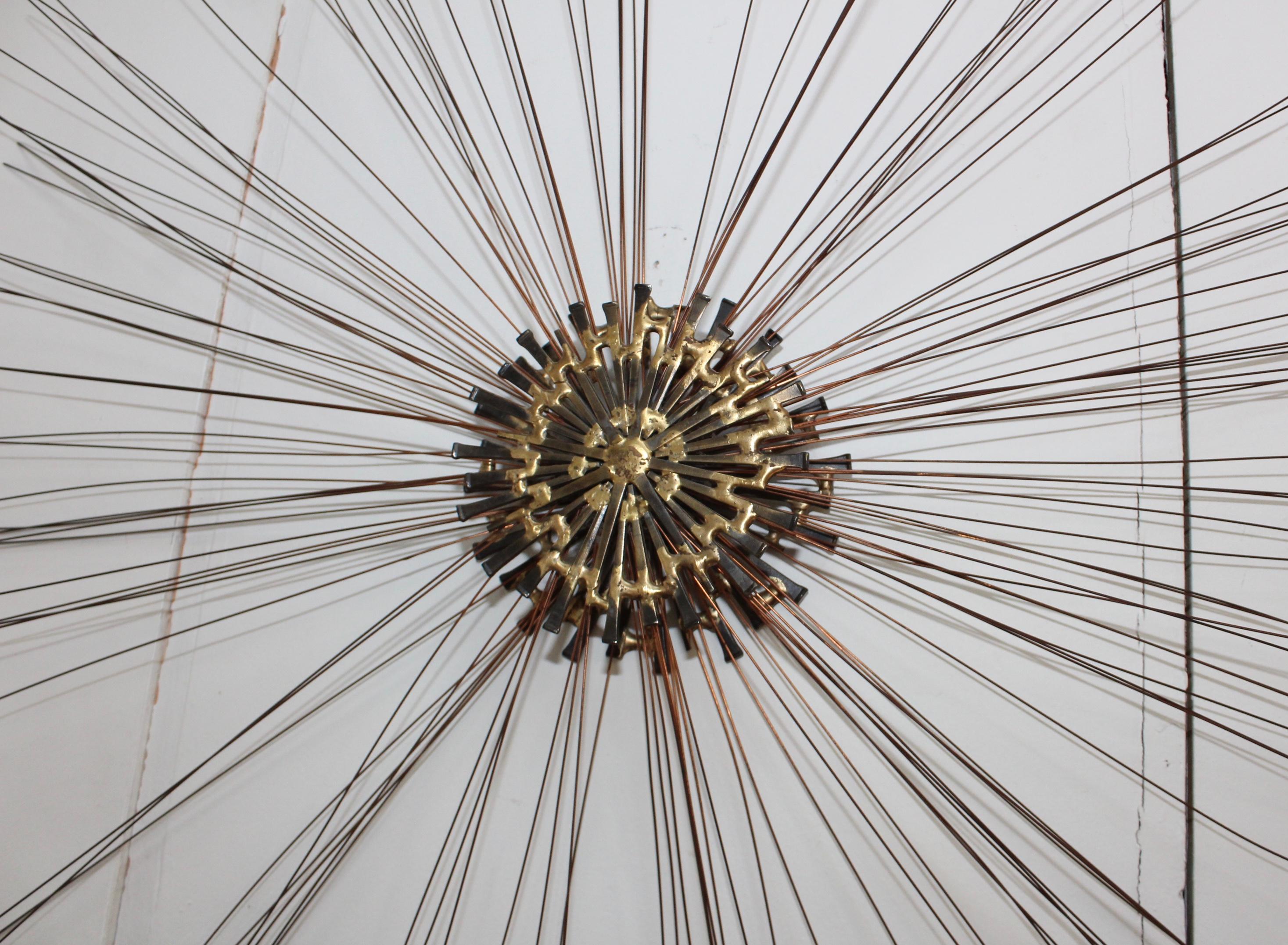 1970s Sunburst Wall Metal Wall Sculpture 3