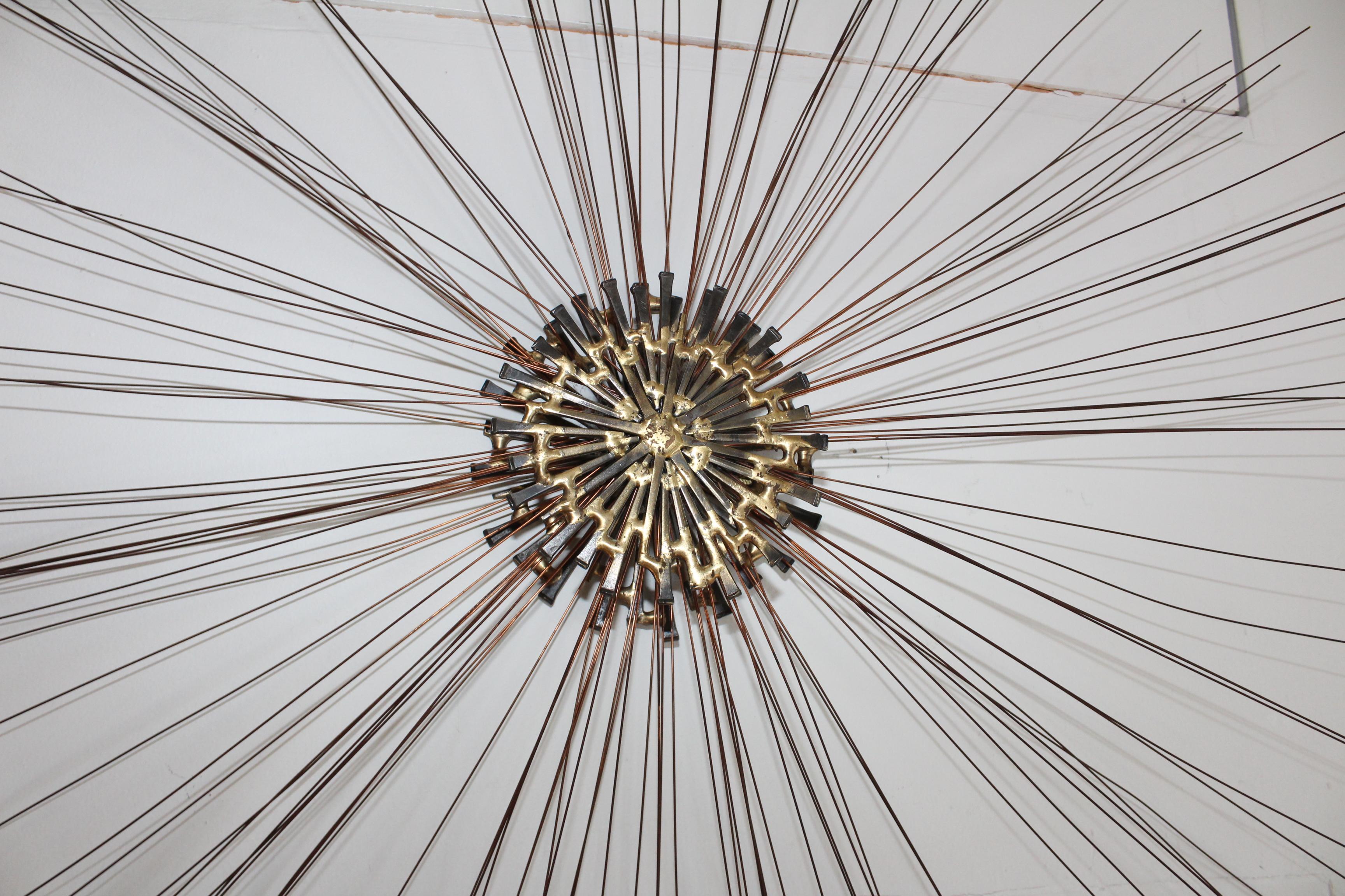 1970s Sunburst Wall Metal Wall Sculpture 2