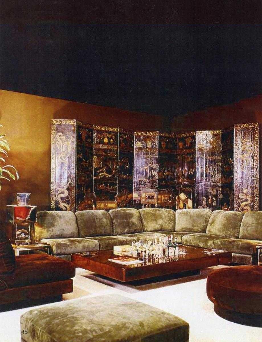 1970er Super C-Sofa-Set von Willy Rizzo aus Ultrasuede (Ende des 20. Jahrhunderts) im Angebot