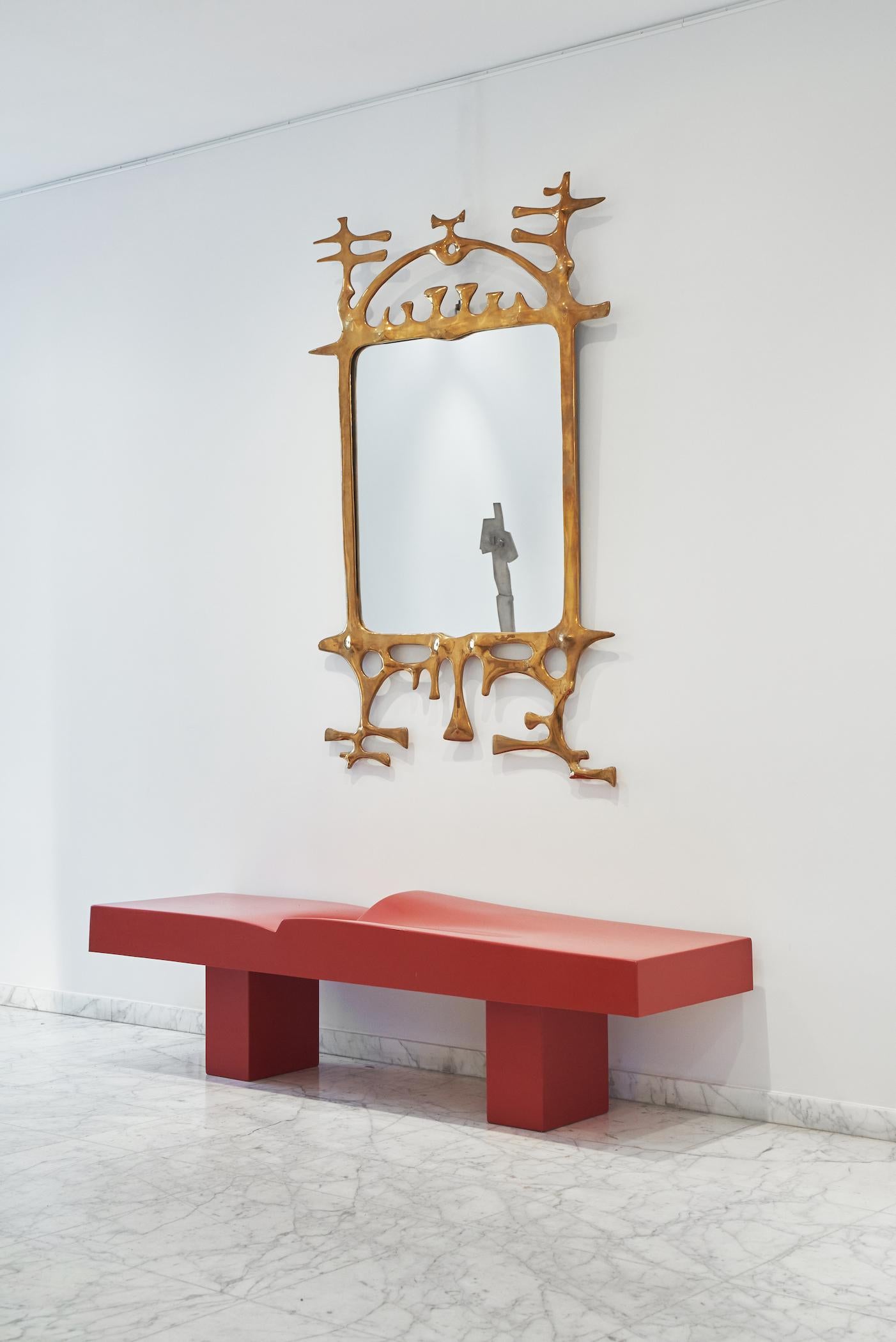 French 1970s Surrealist Mirror by Victor Roman For Sale