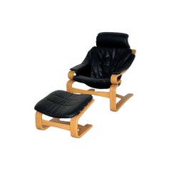 1970's Svend Skipper 'Style' Apollo Chair and Ottoman for Skippers Mobler