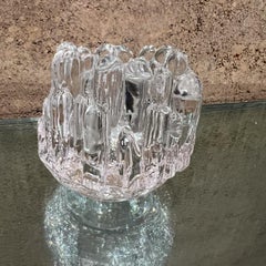 1970s Sweden Kosta Boda Ice Glass Candle Holder Goran Warff