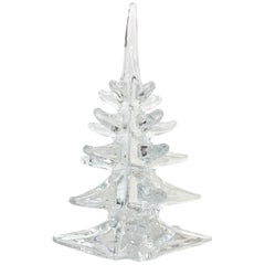 1970 Svezia Vintage FM Ronneby Albero alto in vetro cristallo Scultura modernista