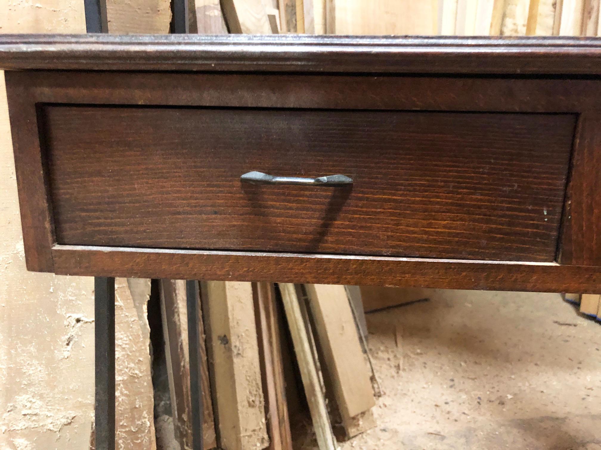 1970s Swedish Bookcase Chestnut Desk Top Honey Color In Good Condition In Buggiano, IT