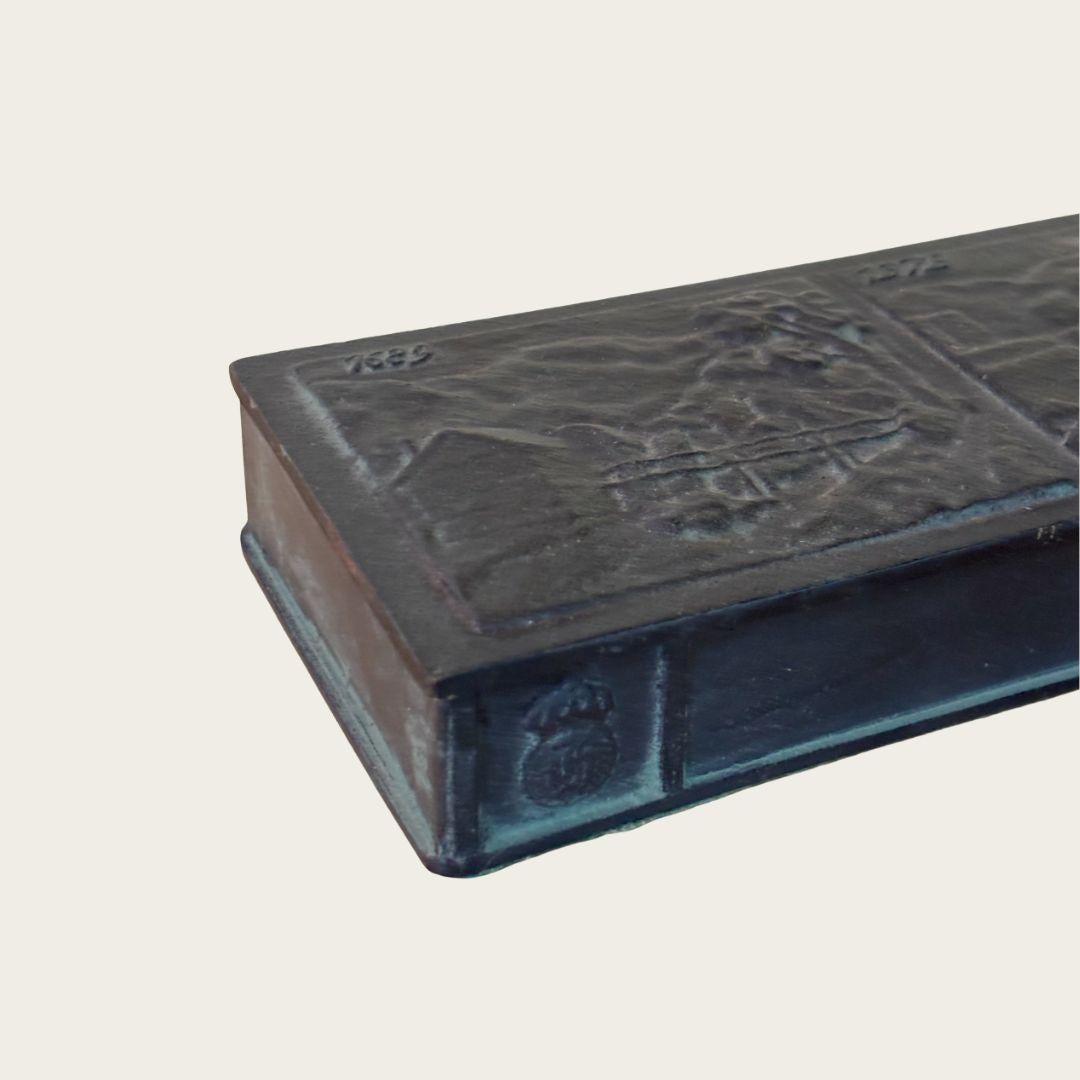 1970s Swedish Cast Iron Lidded Box For Sale 1
