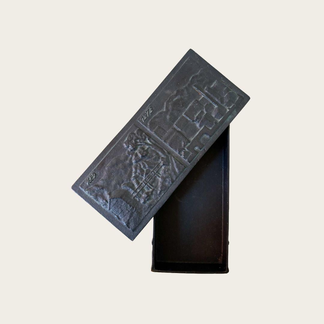 1970s Swedish Cast Iron Lidded Box For Sale 2