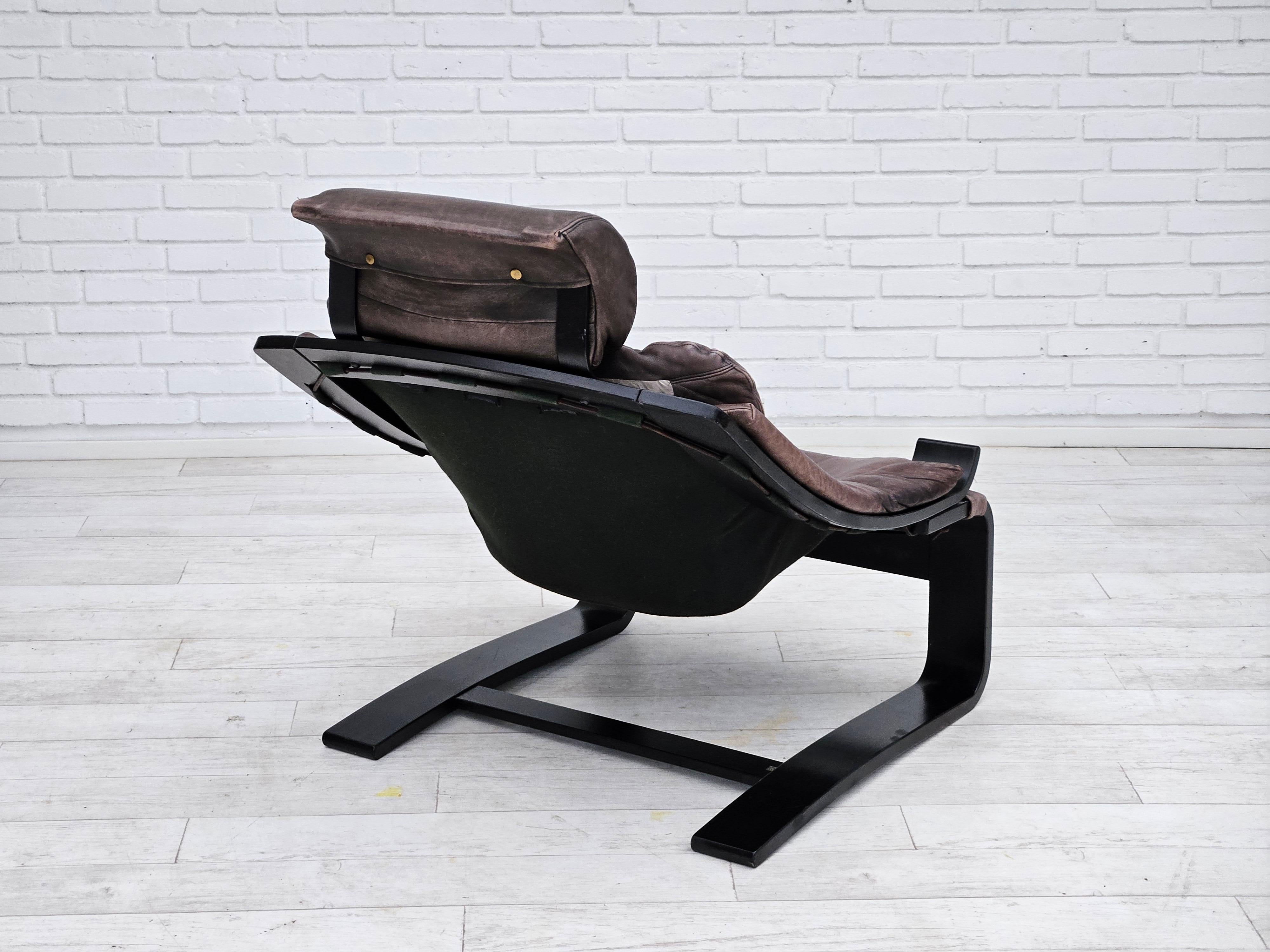 Late 20th Century 1970s, Swedish design by Ake Fribyter for Nelo, Kroken lounge chair, original. For Sale