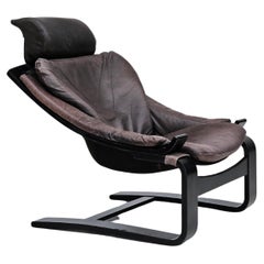 1970s, Swedish design by Ake Fribyter for Nelo, Kroken lounge chair, original.
