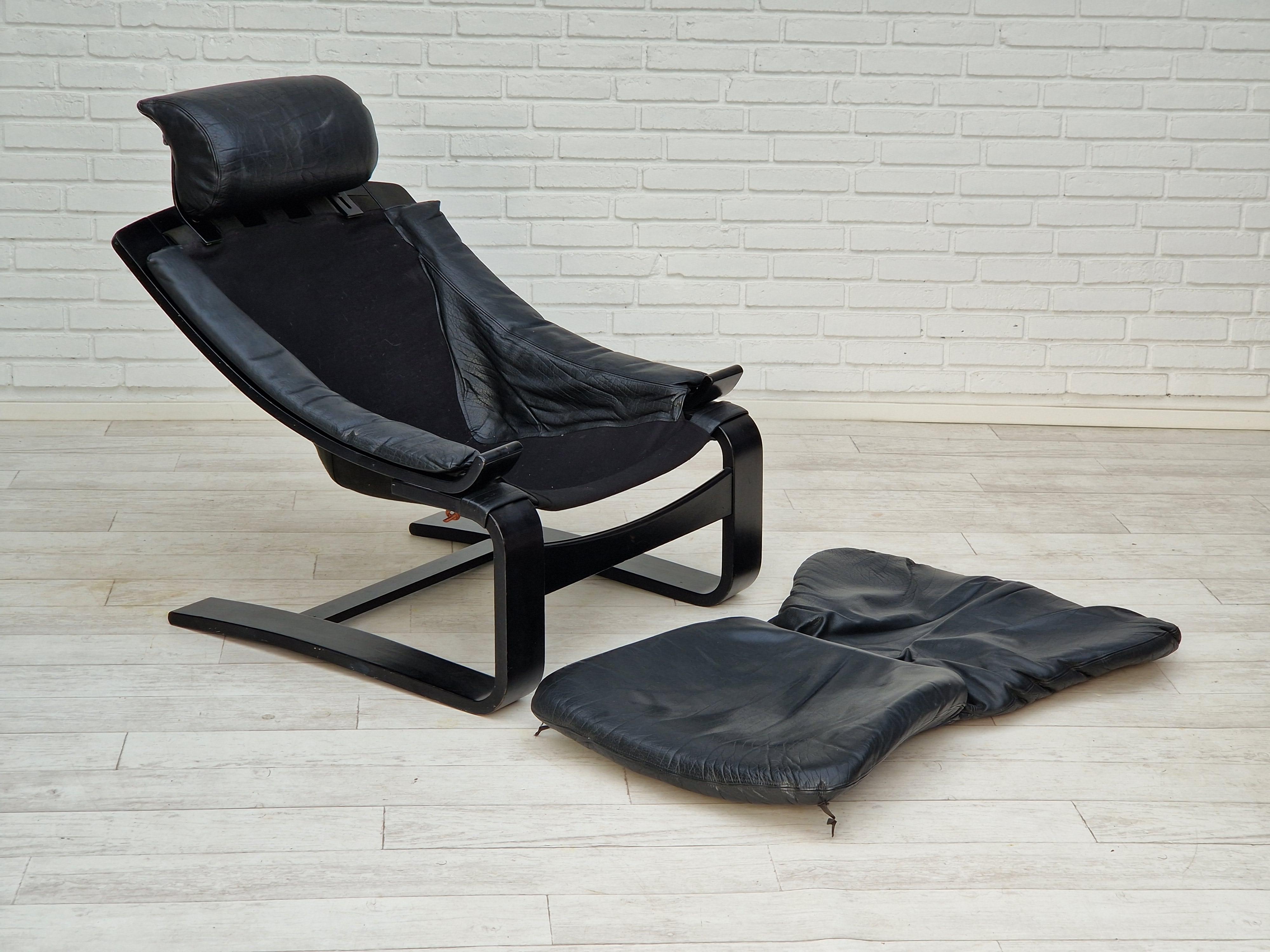 1970s, Swedish Design by Ake Fribyter for Nelo, Set of Two Kroken Lounge Chair For Sale 5