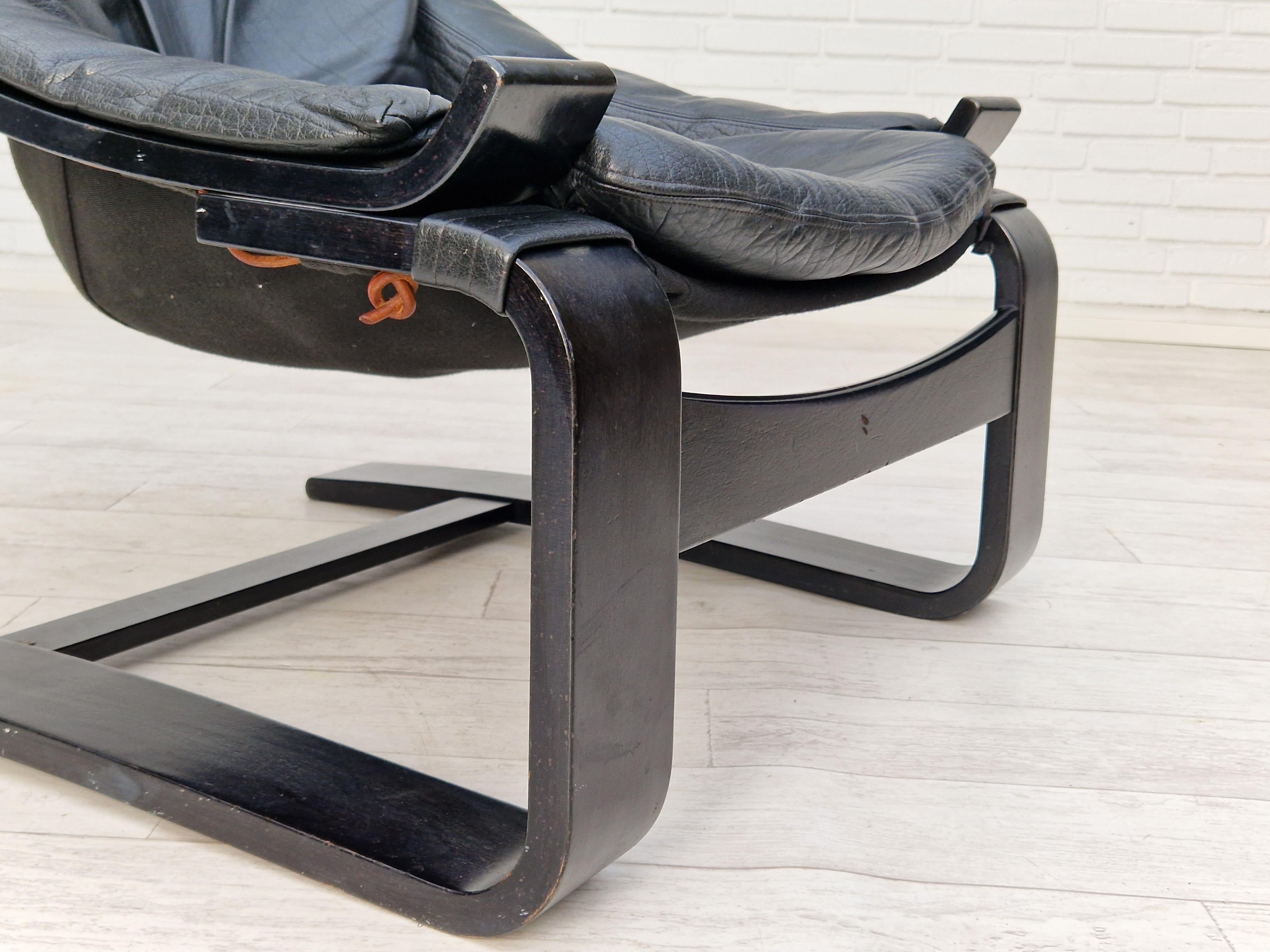 1970s, Swedish Design by Ake Fribyter for Nelo, Set of Two Kroken Lounge Chair For Sale 8