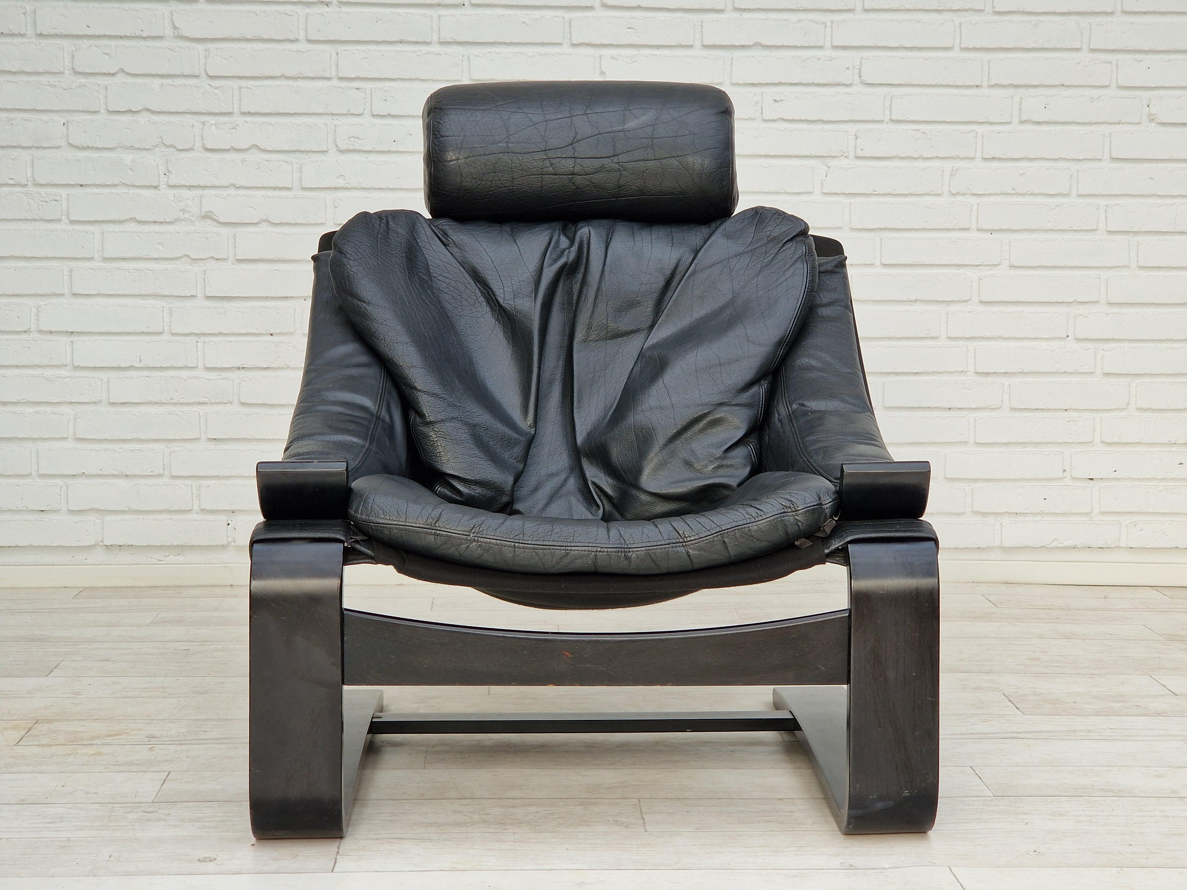 Scandinavian Modern 1970s, Swedish Design by Ake Fribyter for Nelo, Set of Two Kroken Lounge Chair For Sale