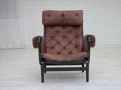 1970s, Swedish design by Bruno Mathsson, model "Pernilla", furniture leather.