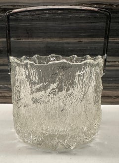 1970s Swedish Iittala "Seita" Series Frosted Ice Bucket by Tapio Wirkkala