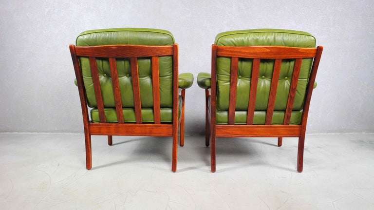 1970s Swedish Leather Lounge Chairs by Gote Mobler 7